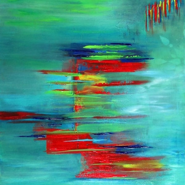 Turquoise Red Decor Etsy