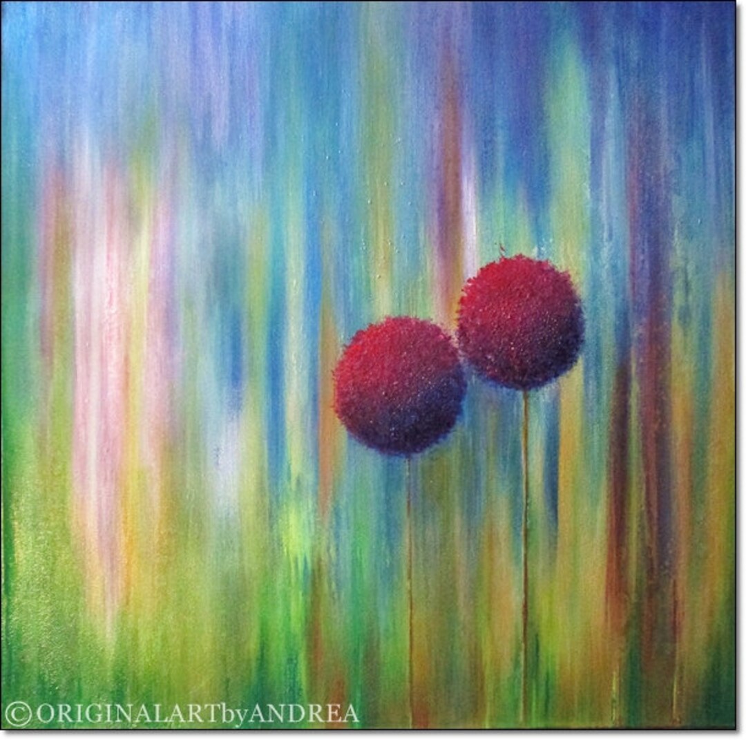 Peinture Acrylique Fleurs Abstraites