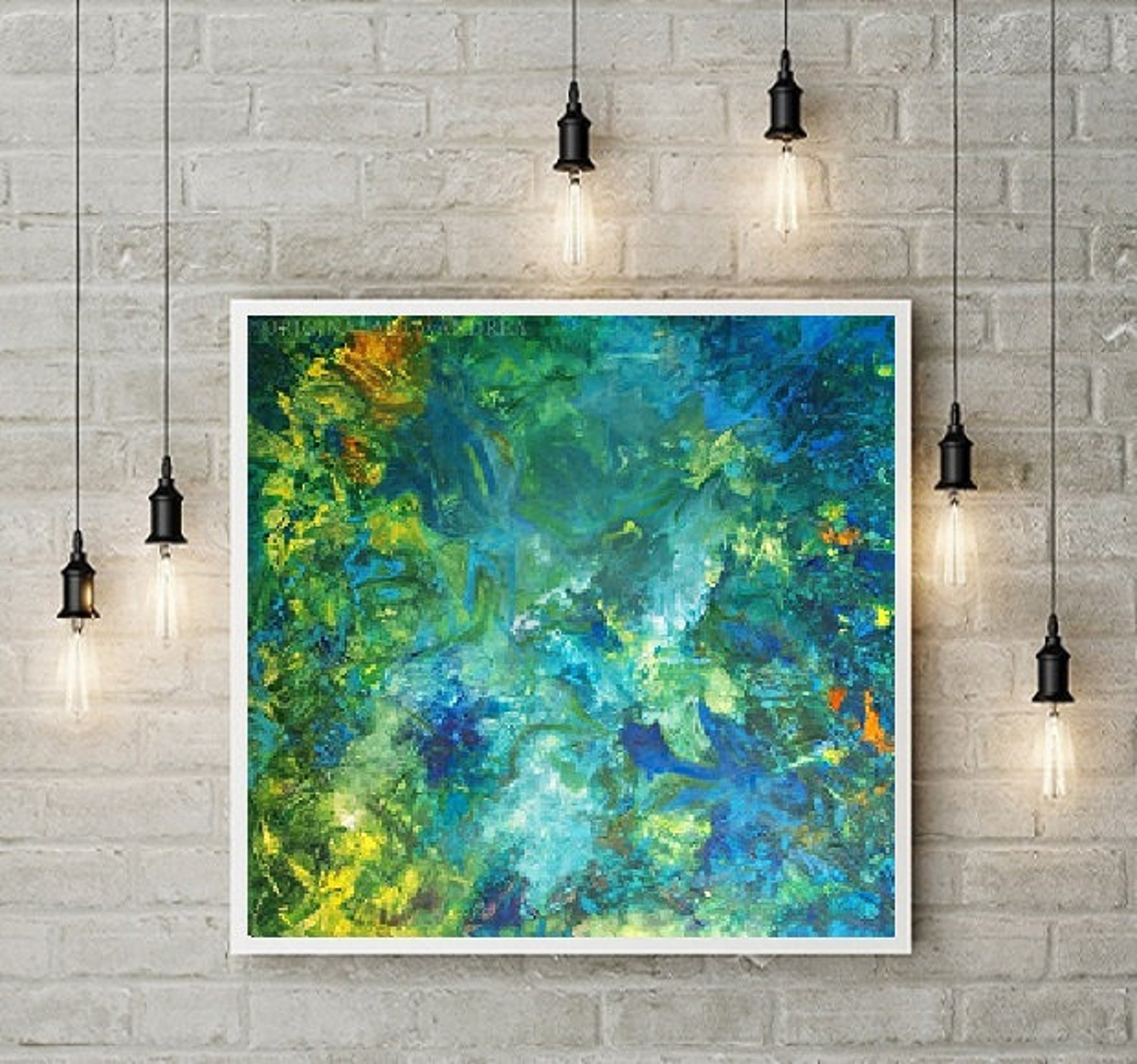 Abstract Art Acrylic Painting Giclee Print Canvas Art Etsy