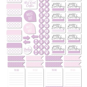 Planner Stickers - Mauve and Blush colored