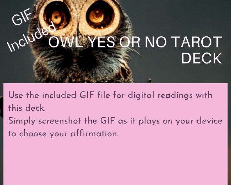 Printable Owl Yes or No Tarot Deck Instant Download PDF Deck Etsy