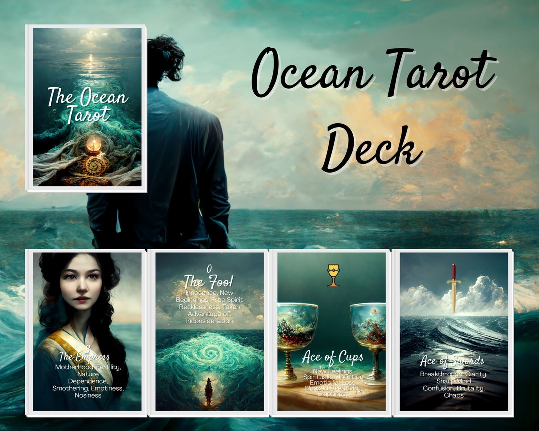Printable Ocean Tarot Deck Instant Download PDF Deck With GIF Etsy