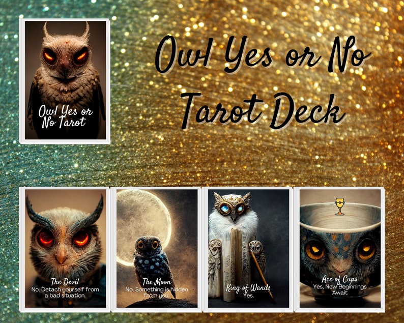 Printable Owl Yes or No Tarot Deck Instant Download PDF Deck Etsy
