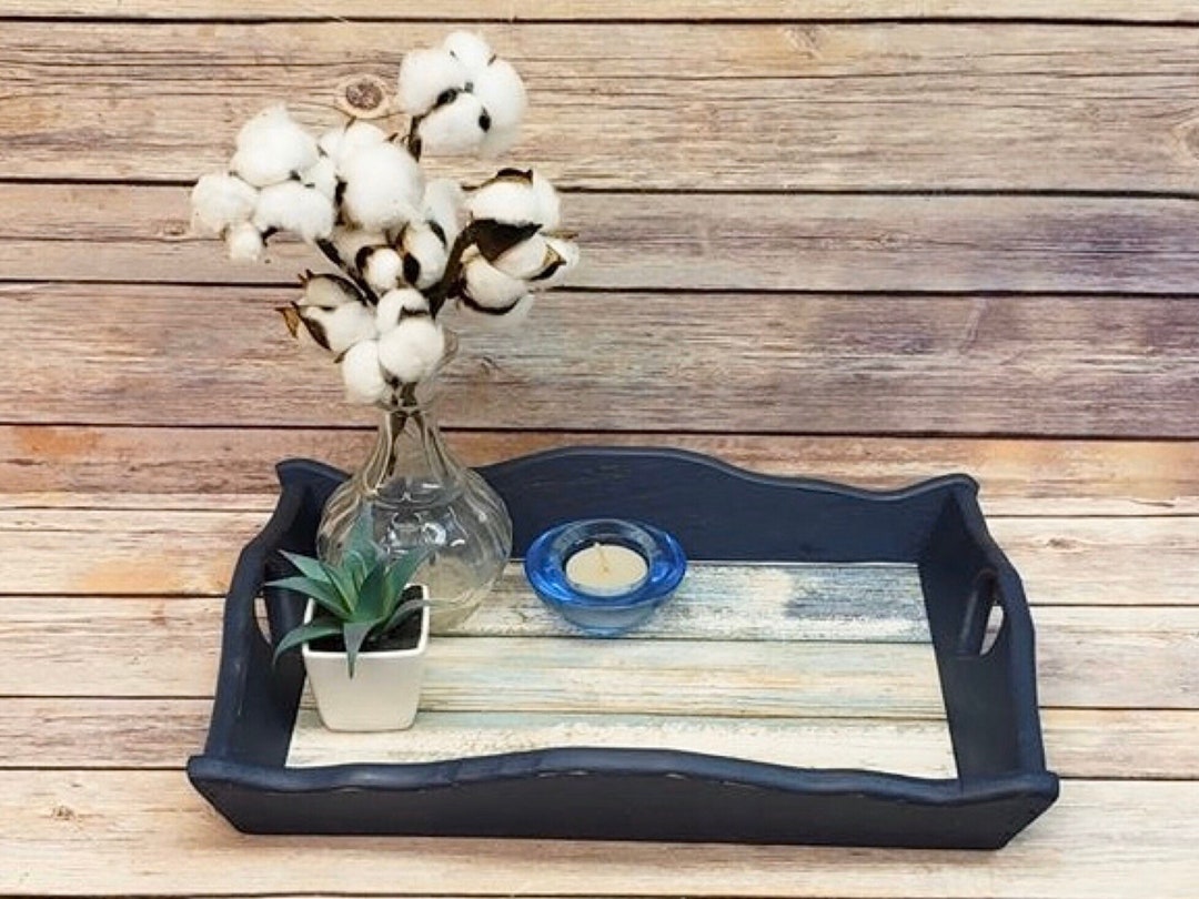 Wood Serving Tray Rustic Farmhouse Decor Serving Tray Decorative Wood ...