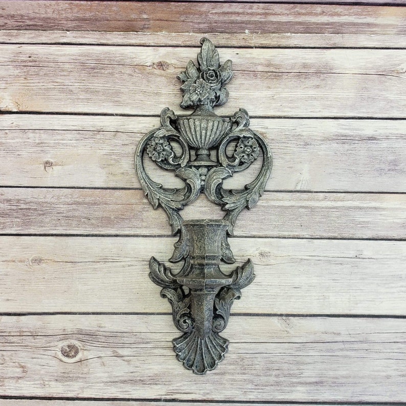 Candle Wall Sconce French Country Candle Holder Gothic Etsy