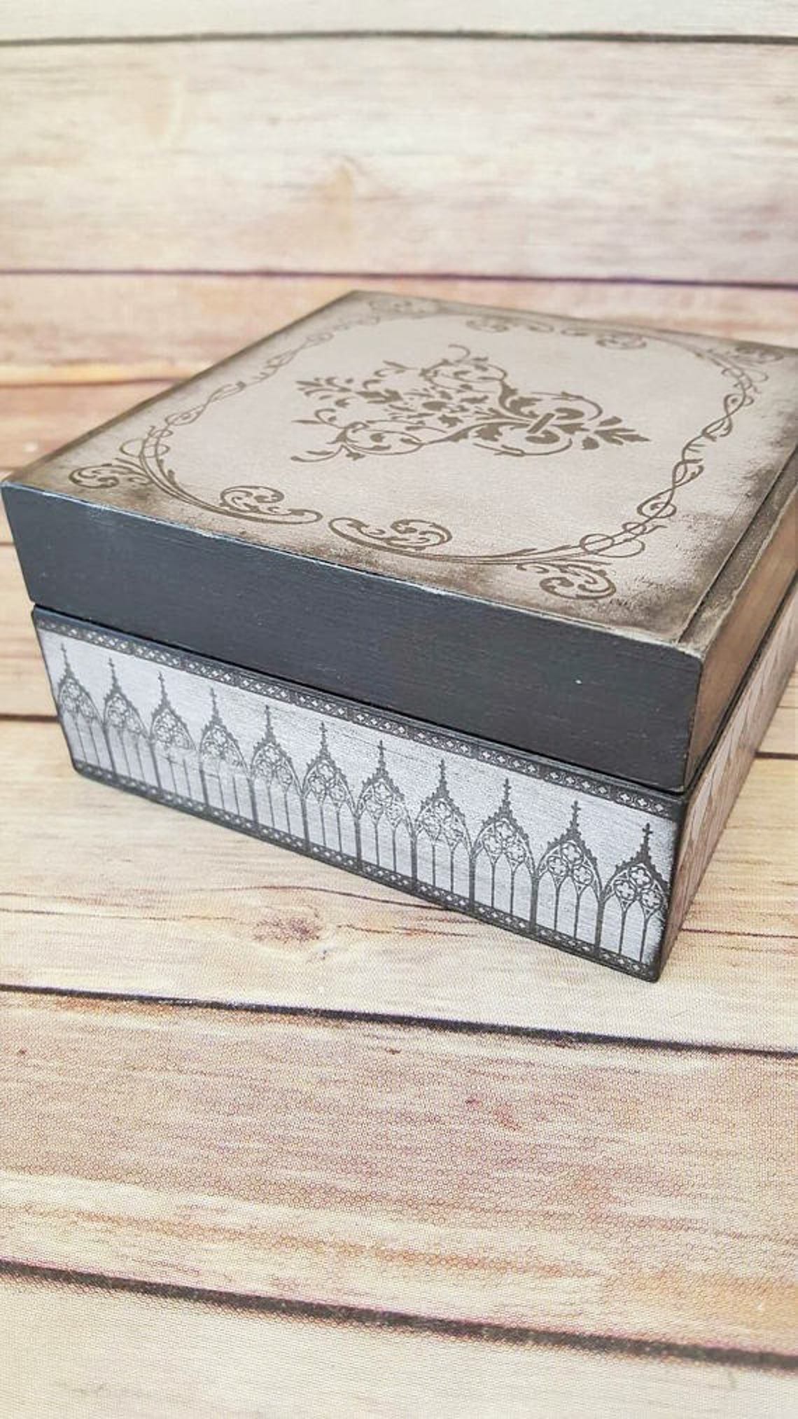 Jewelry Box Wood Gothic Jewelry Box Gothic Home Decor Etsy