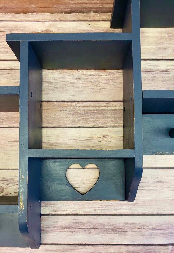 Navy Blue Wall Shelf Wood Display Shelf Wood Shadow Box | Etsy