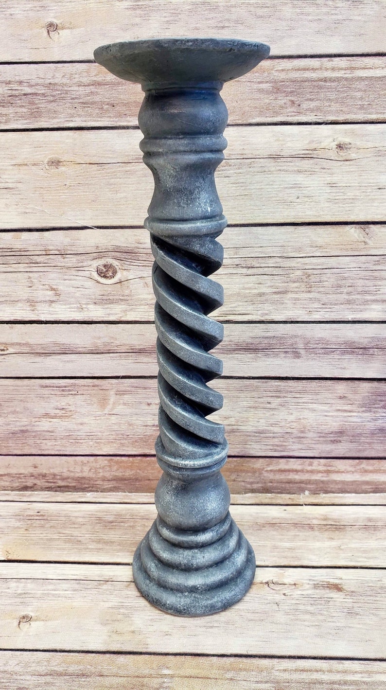 Gray Statuary Candle Holders French Country Candle Holders Etsy