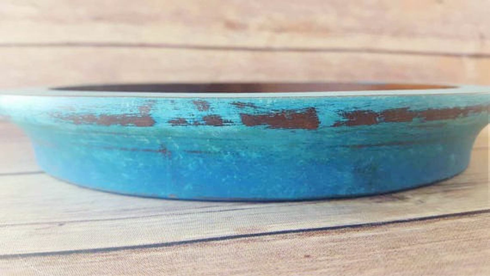 Turquoise Decorative Tray French Country Turquoise Platter Etsy