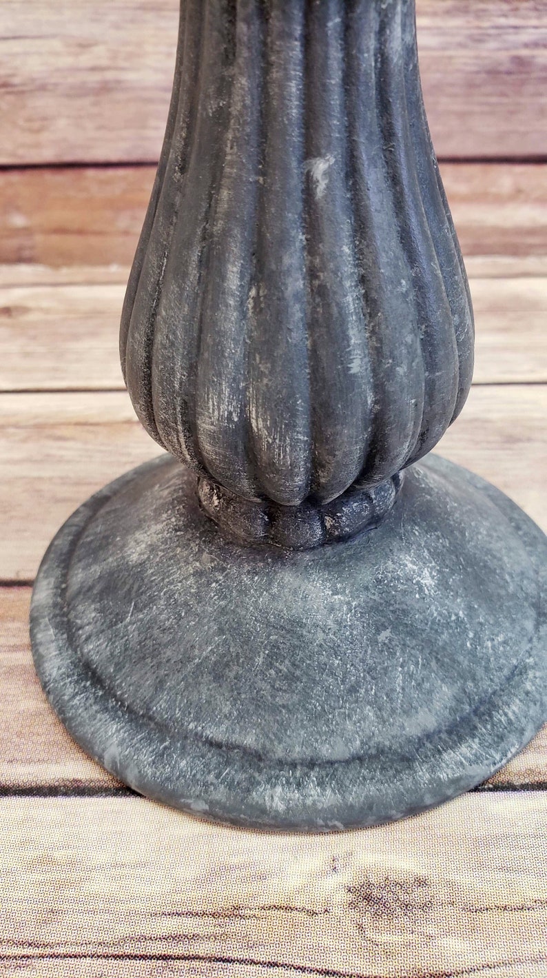 Gray Statuary Candle Holders French Country Candle Holders Etsy