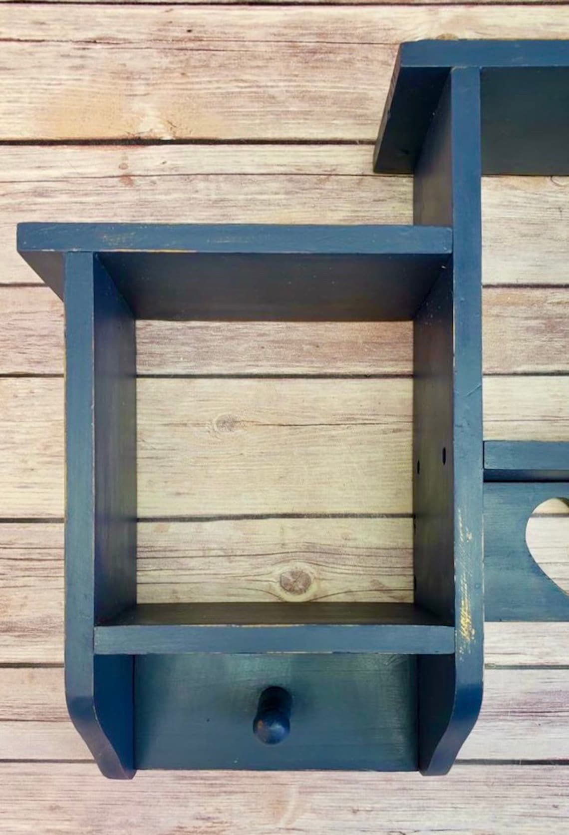 Navy Blue Wall Shelf Wood Display Shelf Wood Shadow Box - Etsy