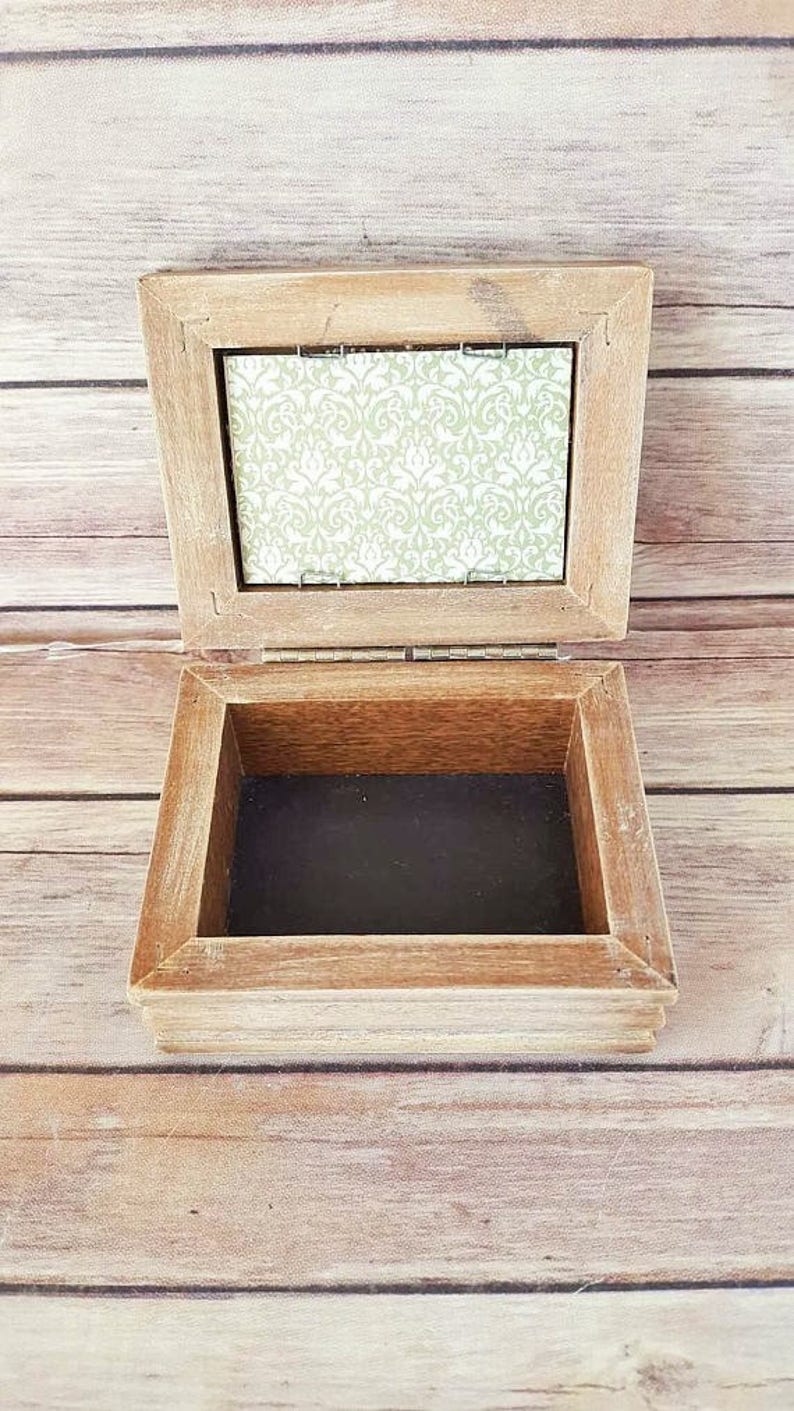Wood Jewelry Box Rustic Jewelry Box Wood Ring Bearers Box Rustic