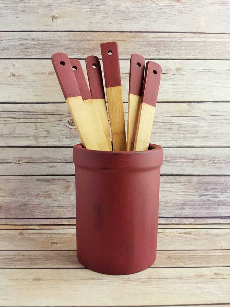 kitchen utensil set and holder