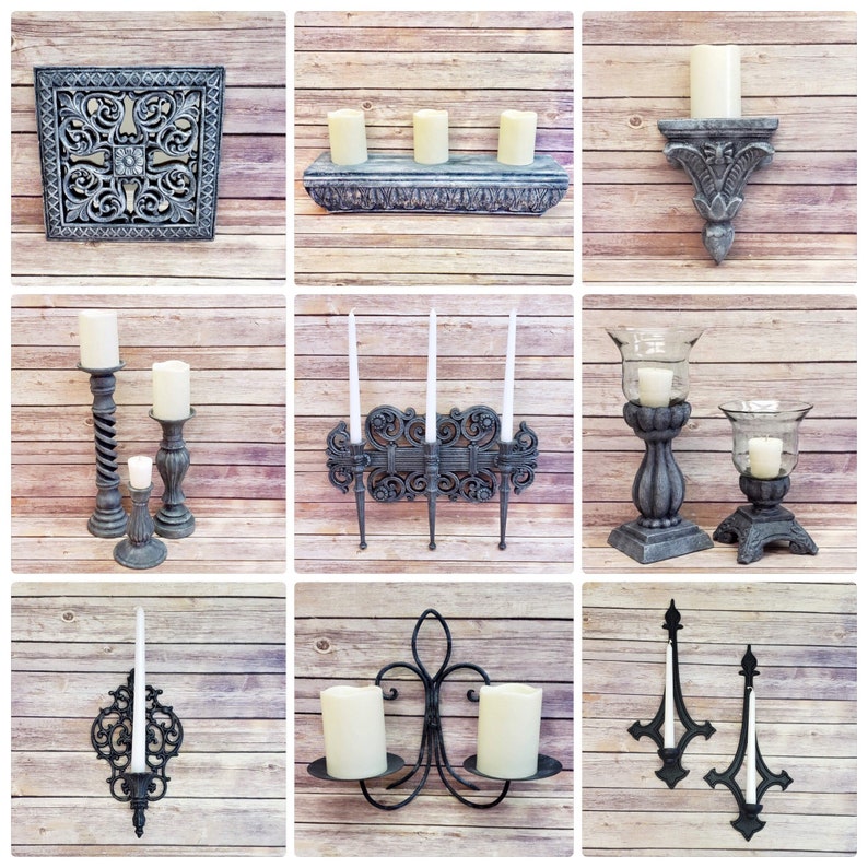 Candle Wall Sconce French Country Candle Holder Gothic Etsy