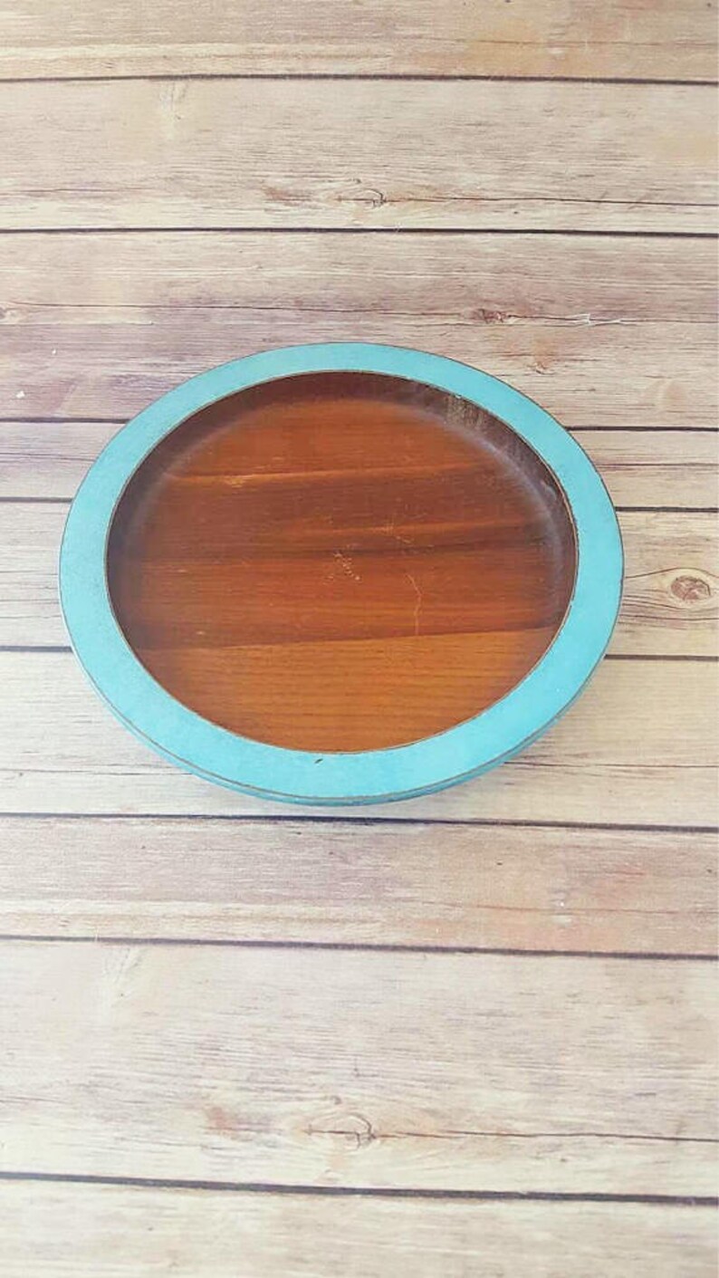 Turquoise Decorative Tray French Country Turquoise Platter Etsy