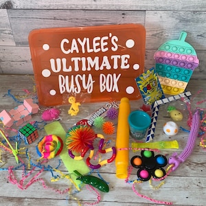 30 Pc. Busy Box, Kids Activity Box, Travel Busy Box, Boredom Buster Box, Travel Activities, Car Activities, Plane Activities, Fidget Box