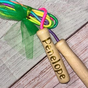 Personalized Jump Rope, Kids Jump Rope, Rainbow Jump Rope, Kids Stocking Stuffer, Party Favors, Kids Birthday Gift, Christmas Gift for Kids
