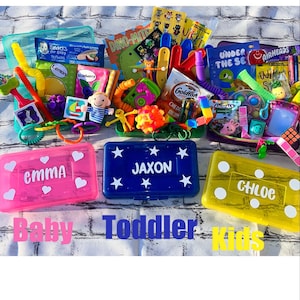 Activity Box Kids Toddler Baby, Kids Busy Box, Toddler Busy Box, Baby Busy Box, Car and Plane Activities, Travel Busy Box, Wedding Busy Box