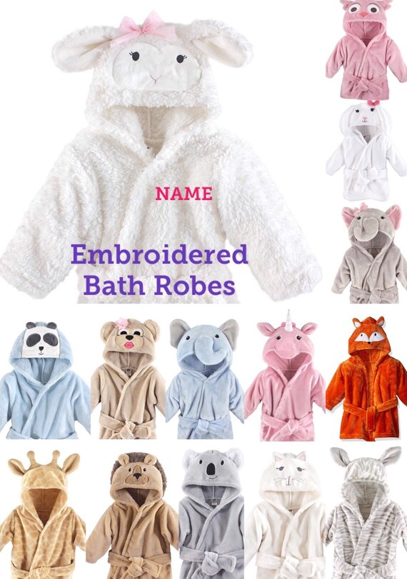 Stars Snuggle Robe Embroidered Personalised Hooded Baby Towel
