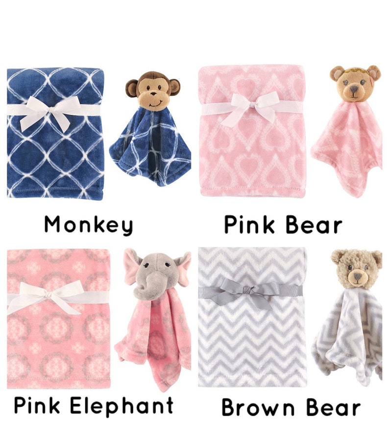 Matching Personalized Baby Blanket and Security Blanket Set Etsy