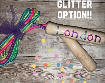 Personalized Jump Rope, Kids Jump Rope, Rainbow Jump Rope, Kids Stocking Stuffer, Party Favors, Kids Birthday Gift, Christmas Gift for Kids