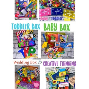Busy Box, Activity Box for Kids Busy Box for Toddlers, Childrens Activities, Baby Busy Box, Car & Plane Activities, Travel Busy Box, Wedding