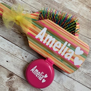 Personalized Hair Brush, Personalized Brush, Girls Hair Brush, Paddle Brush, Wooden Hair Brush, Bamboo Brush, Easter Basket Gift