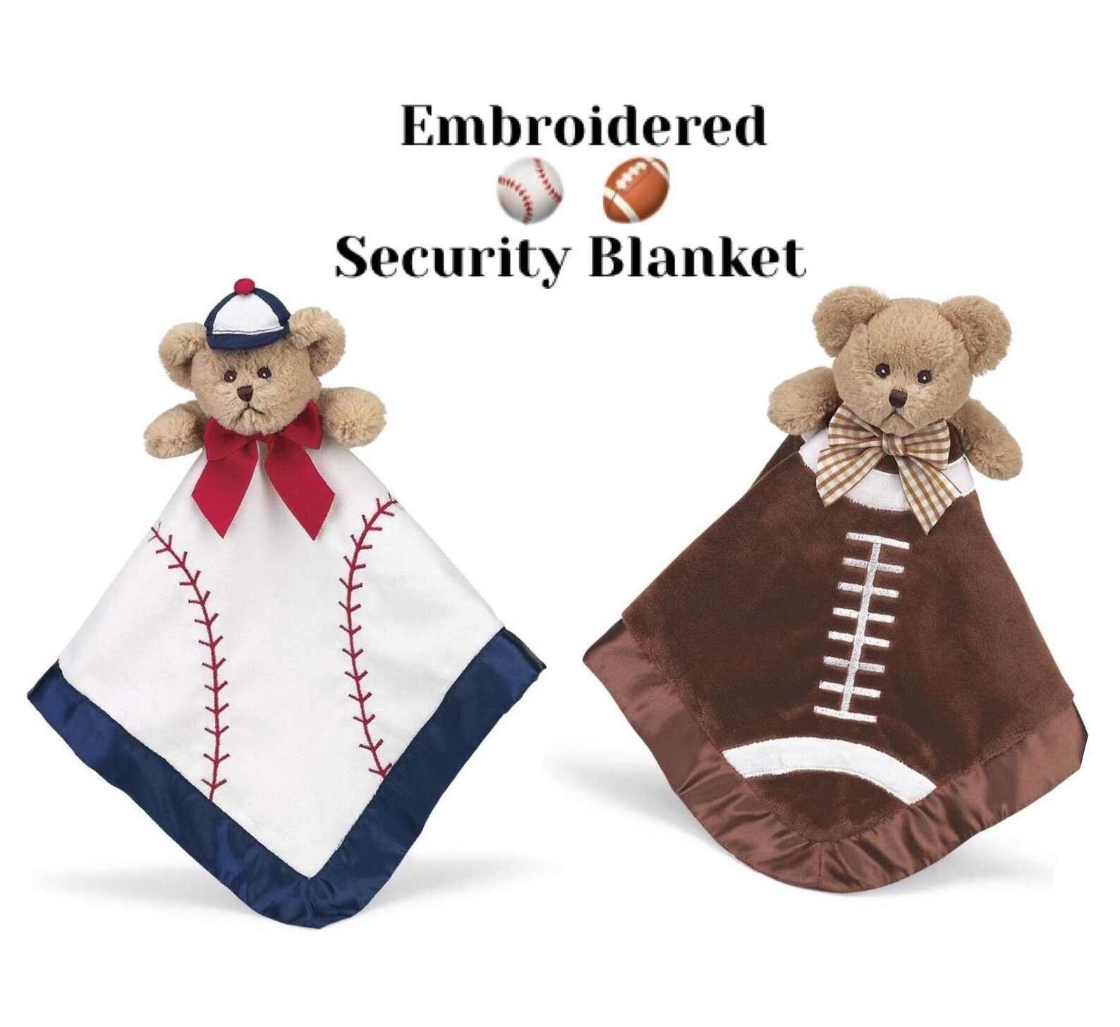 Embroidered Security Blanket Personalized Lovey Baby Boy Etsy