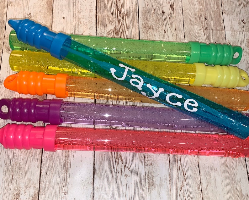 Personalized Bubble Wand Kids Party Favor Bubbles Bubble Etsy