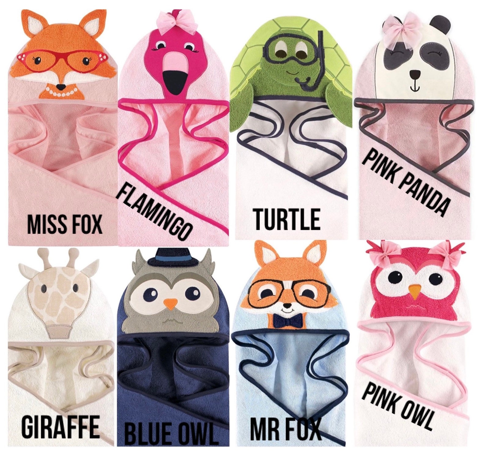 Personalized Hooded Baby Bath Towels Hooded Bath Towels Baby Etsy