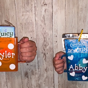 Juice Box Holder, Personalized Juice Box Holder, Juice Holder, Drink Pouch Holder, Drink Holder, Kids Party Favor, Kids Birthday Gift