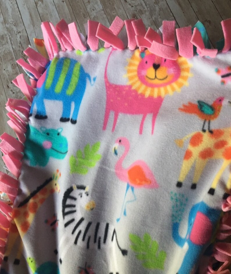 Jungle Animal Baby Blanket Safari Animal Baby Blanket Jungle Etsy