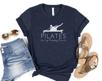 Reformer Pilates Is My Happy Hour | Pilates shirt, Pilates tee, Pilates gift, Pilates tshirt, Yoga Pilates