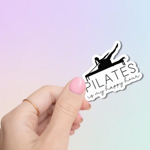 Pilates is my Happy Hour Sticker | Pilates Stickers, Vinyl Decal, Water Bottle Sticker, Fitness Stickers, Yoga, Tumbler Sticker, Laptop