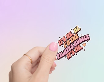 Hi Its Me | Pilates Stickers, Vinyl Decal, Water Bottle Sticker, Fitness Stickers, Yoga, Tumbler Sticker, Laptop Decal, Retro, Cute