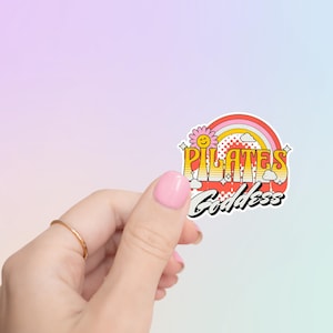 Pilates Goddess | Pilates Stickers, Vinyl Decal, Water Bottle Sticker, Fitness Stickers, Yoga, Tumbler Sticker, Laptop Decal, Retro, Cute