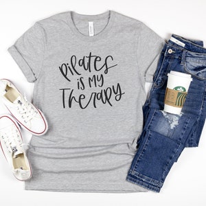 Pilates Is My Therapy | Pilates shirt, Pilates tee, Pilates gift, Pilates tshirt, Yoga Pilates, Refromer Pilates