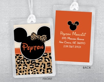 Animal Kingdom Disney luggage tag. Safari Disney bag tag.
