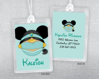 Jasmine Luggage tag. Disney luggage tag. Disney bag tag.