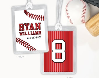 Luggage / Bag Tag: Baseball, Softball