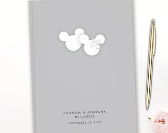 Disney Wedding Guest Book: Modern Mickey+Minnie