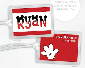 Disney Luggage / Bag Tag: Mickey Font
