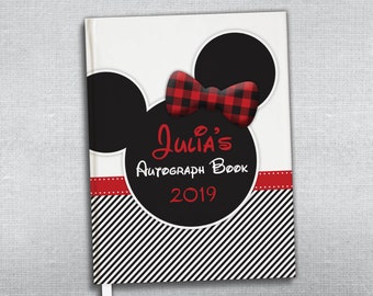 Disney autograph book. Personalized journal.