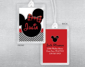 Disney luggage tag. Disney bag tag.