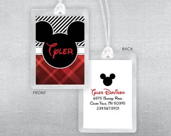 Disney luggage tag. Disney bag tag.
