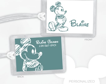 Disney Luggage / Bag Tag: Mickey Sketch