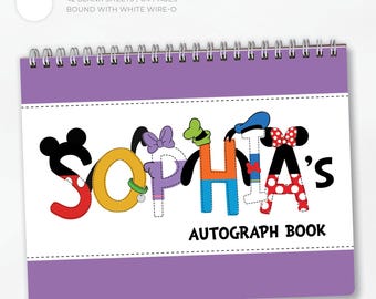 Disney Autograph Book: Character Font
