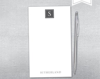 initial notepad etsy