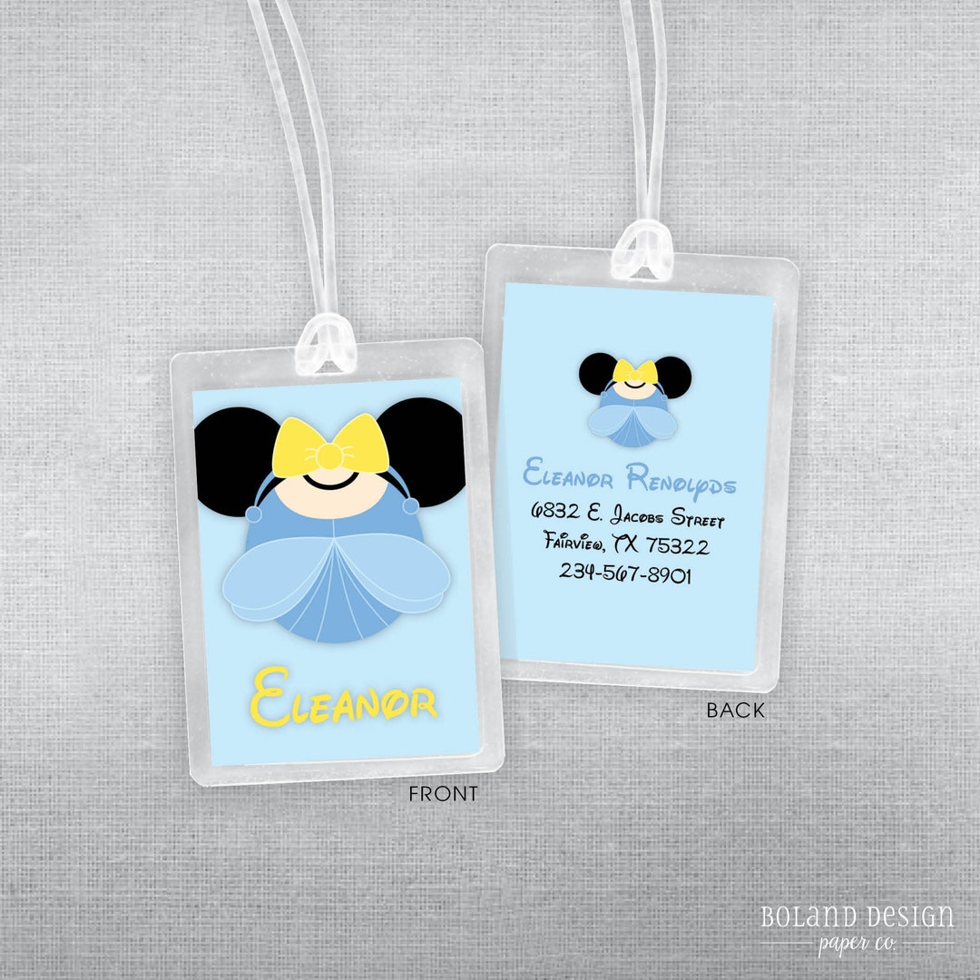 Cinderella Luggage Tag. Disney Luggage Tag. Disney Bag Tag. Etsy