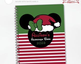 Personalized Disney Christmas Autograph Book | Character Signature Book | Mickey's Very Merry Christmas Party